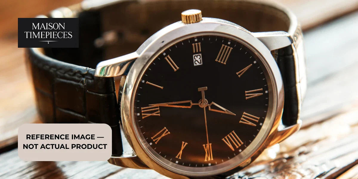 Cartier Clé de Cartier Watch Singapore luxury dress watch with black dial and leather strap
