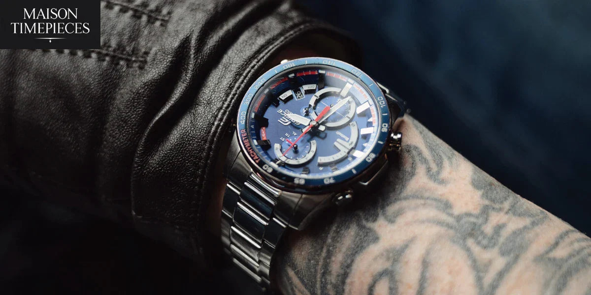 Ebel watch guide showcasing elegant Swiss luxury chronograph by Maison Timepieces