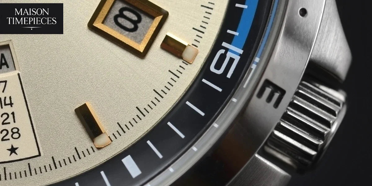 Fitbit watch dial close-up showing date window and bezel – Fitbit Watch Singapore buying guide