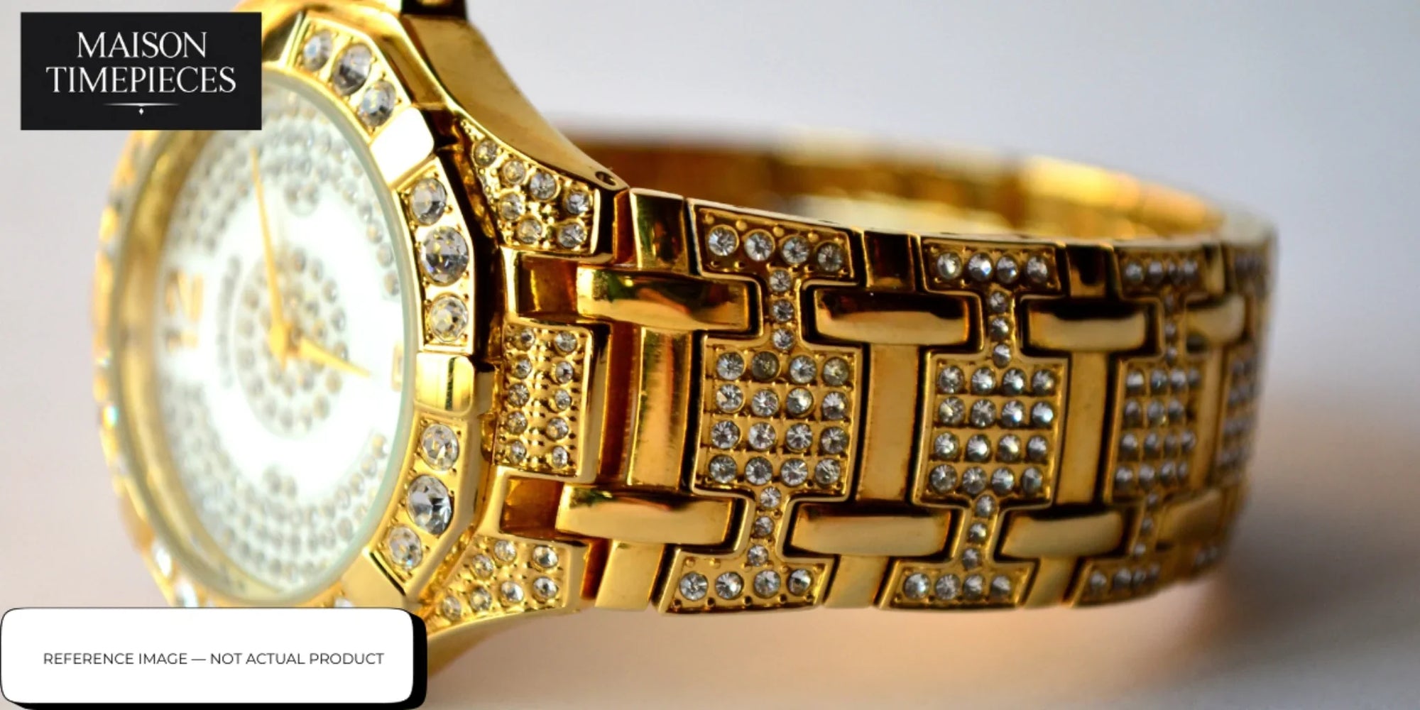 Formex watch Singapore gold luxury watch with diamond-set bezel and bracelet close-up by Maison Timepieces 