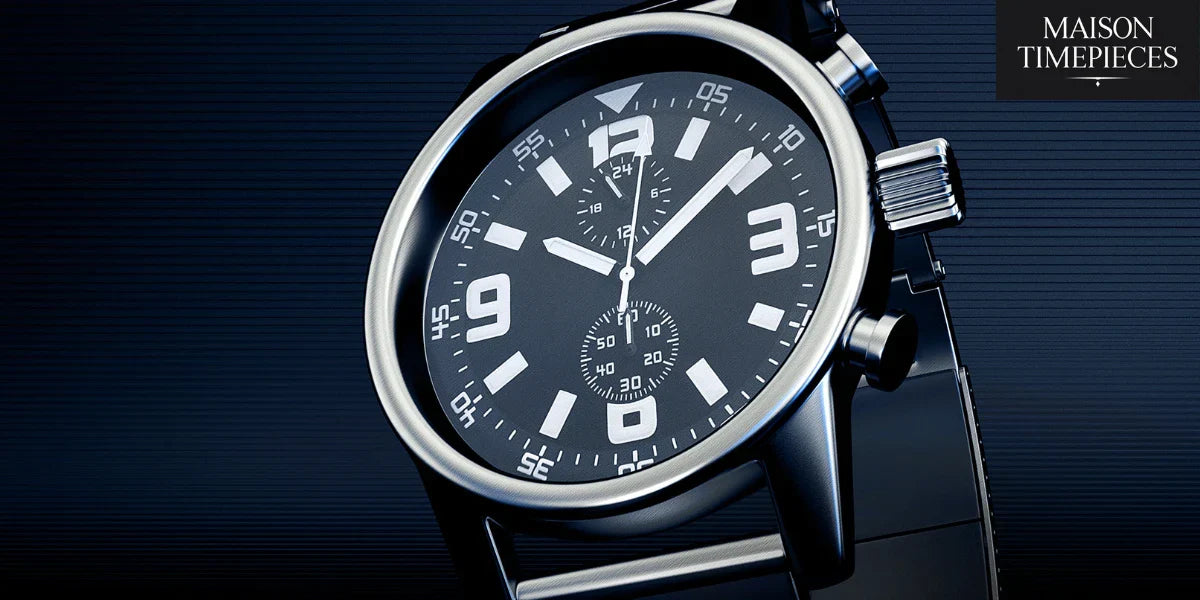 "G-Shock style luxury men’s watch close-up by Maison Timepieces"