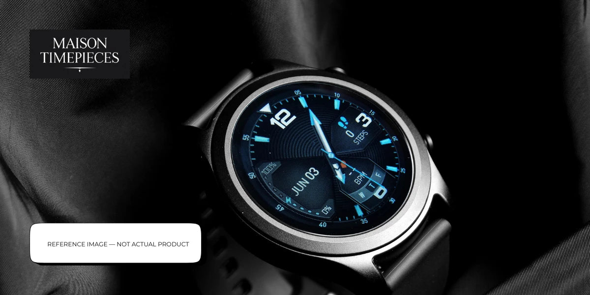 Hamilton watch Singapore modern blue dial sport timepiece with digital display and black rubber strap at Maison Timepieces showroom 