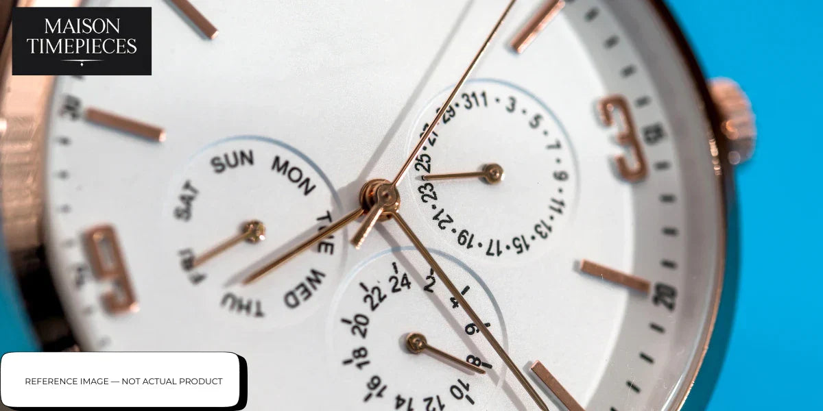 Karl Lagerfeld watch Singapore luxury men white dial rose gold markers multifunction subdials designer timepiece 