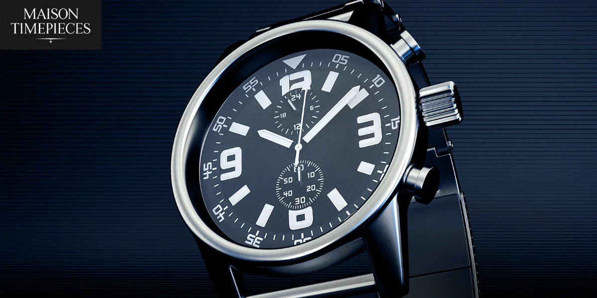 Maurice Lacroix watch guide showing elegant Swiss chronograph timepiece by Maison Timepieces