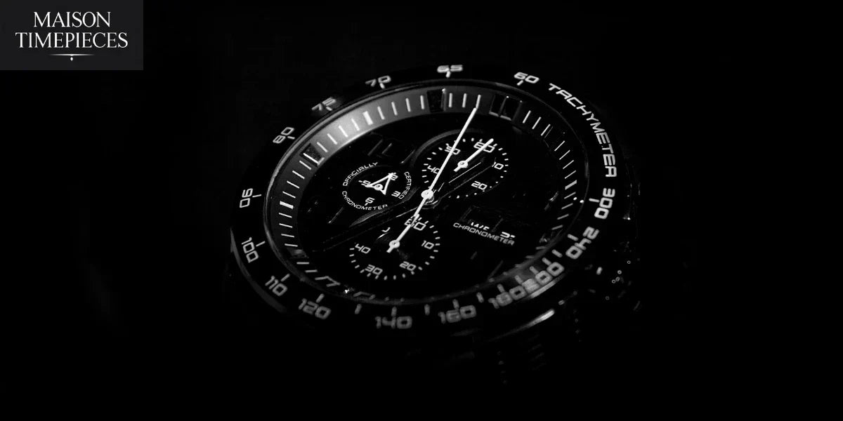 Mens Watch Singapore Black Chronograph by Maison Timepieces