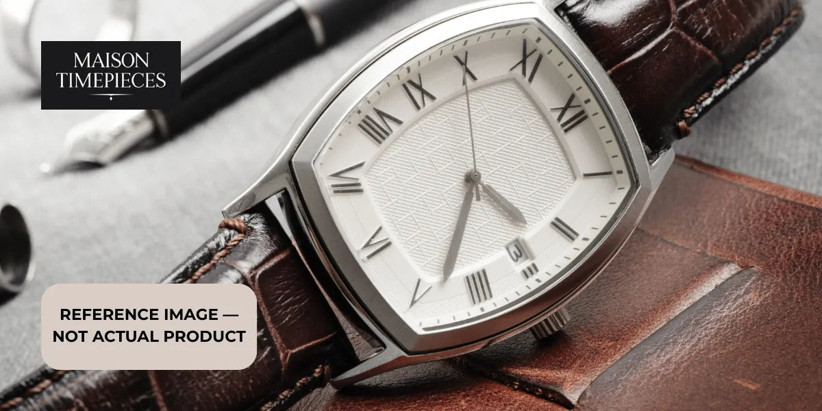 omega de ville tresor watch singapore slim luxury dress watch brown leather strap roman numeral dial elegant timepiece 