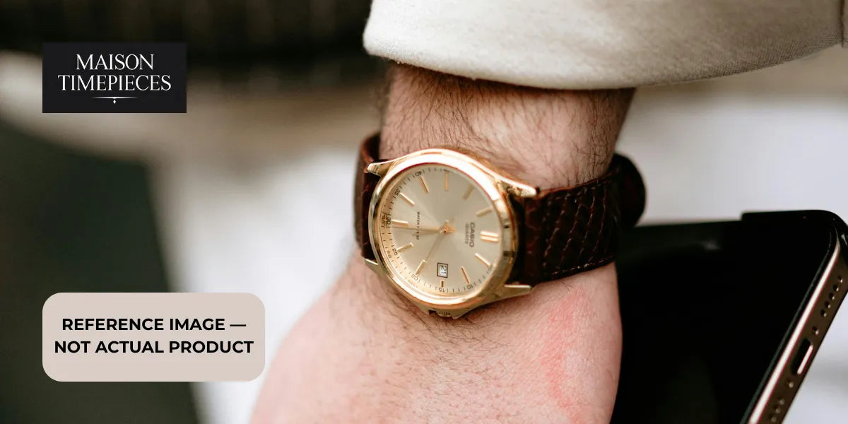 Omega Museum Collection watch Singapore vintage style gold dial leather strap luxury timepiece 