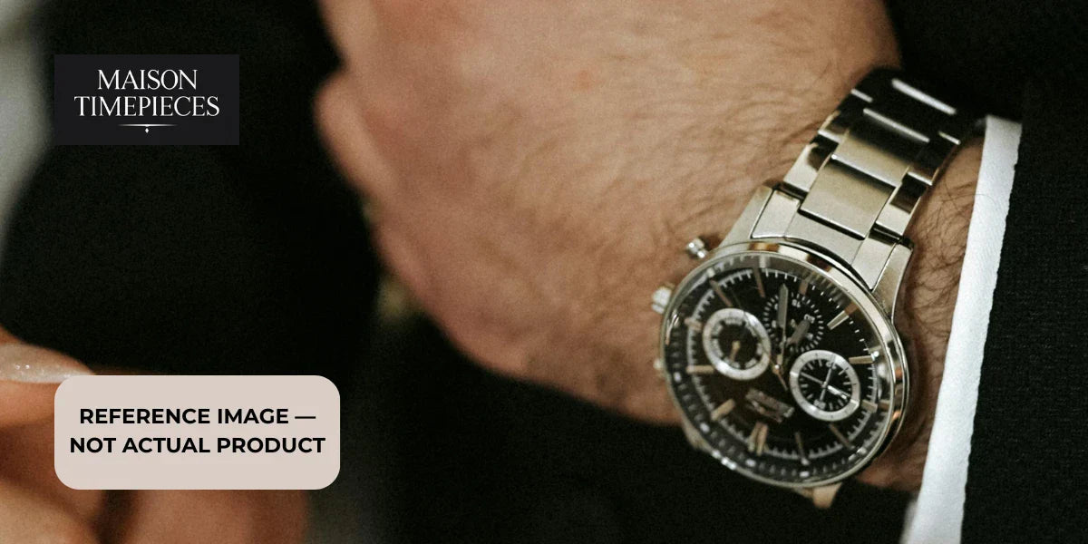 Omega Railmaster watch Singapore stainless steel luxury chronograph wrist shot Maison Timepieces style 