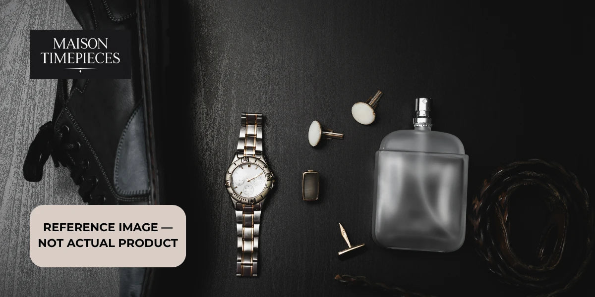 Omega Seamaster Aqua Terra watch with luxury accessories flat lay Singapore style 