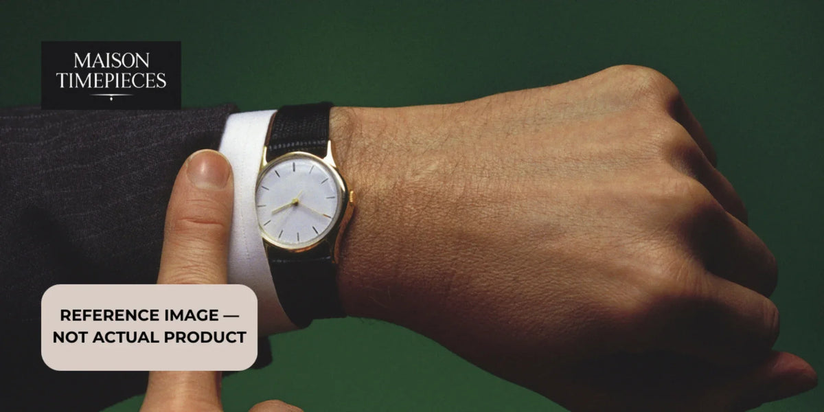 luxury men watch on wrist elegant gold dress watch black leather strap singapore lifestyle maison timepieces reference image 