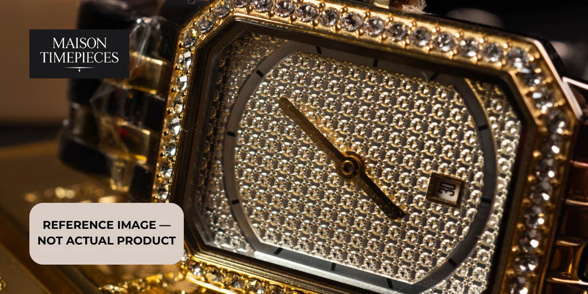 Seiko Diver Watch Singapore luxury gold-tone diver watch with diamond-set bezel and textured dial showcasing premium craftsmanship and elegant sports watch design in Singapore 