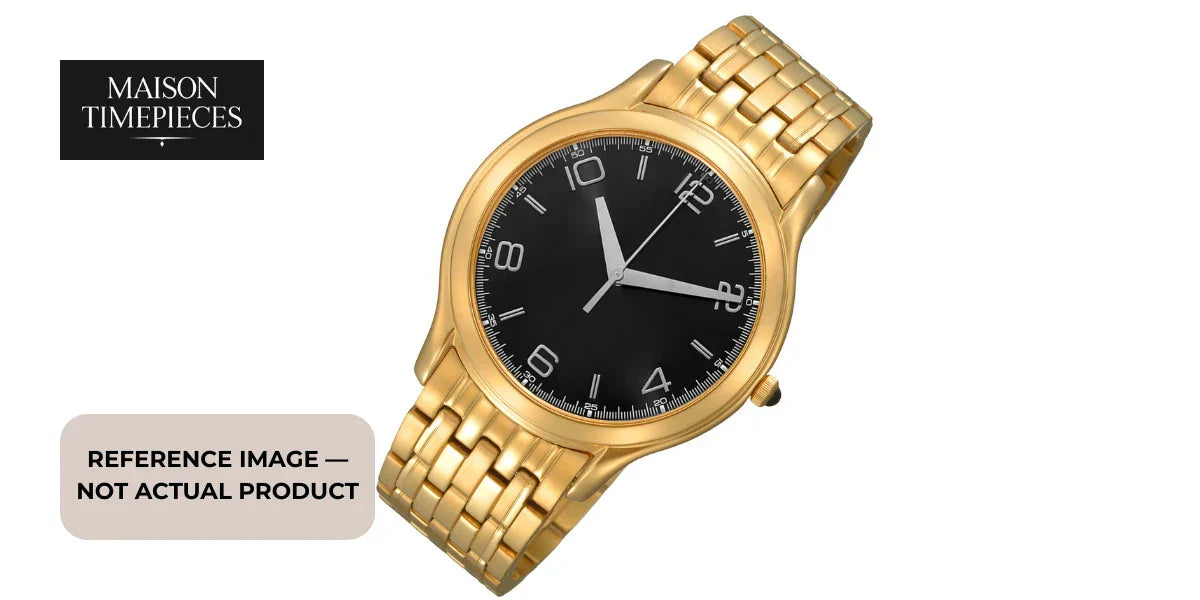 Seiko Flightmaster Watch Singapore gold tone pilot watch with black dial aviation inspired timepiece