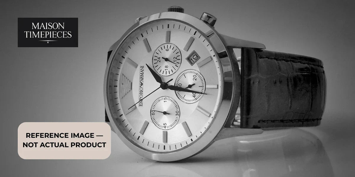 Seiko King Seiko Watch Singapore luxury silver dial leather strap chronograph style watch