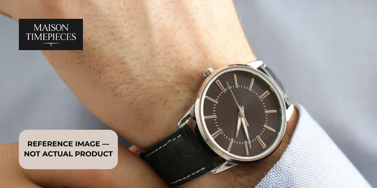 Seiko King Turtle watch Singapore inspired black dial luxury dive watch with leather strap on wrist