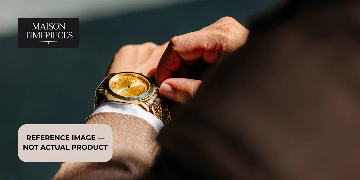 Seiko Marinemaster Watch Singapore collector guide featuring a luxury gold dial sports watch on a stainless steel bracelet