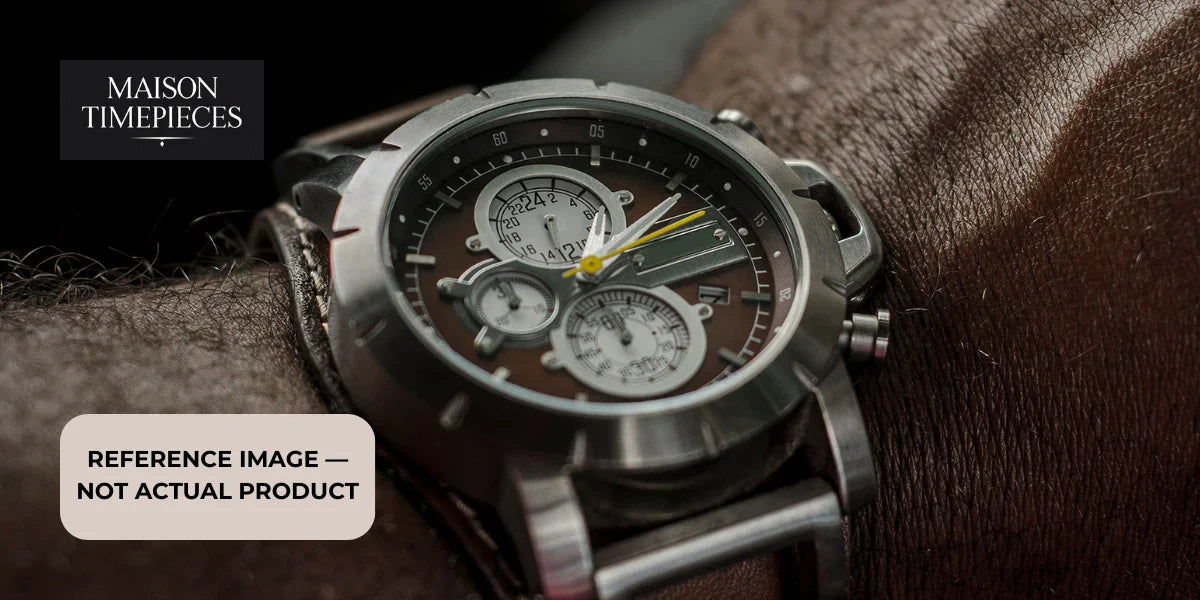 Seiko Premier Watch Singapore luxury chronograph brown dial leather strap executive watch