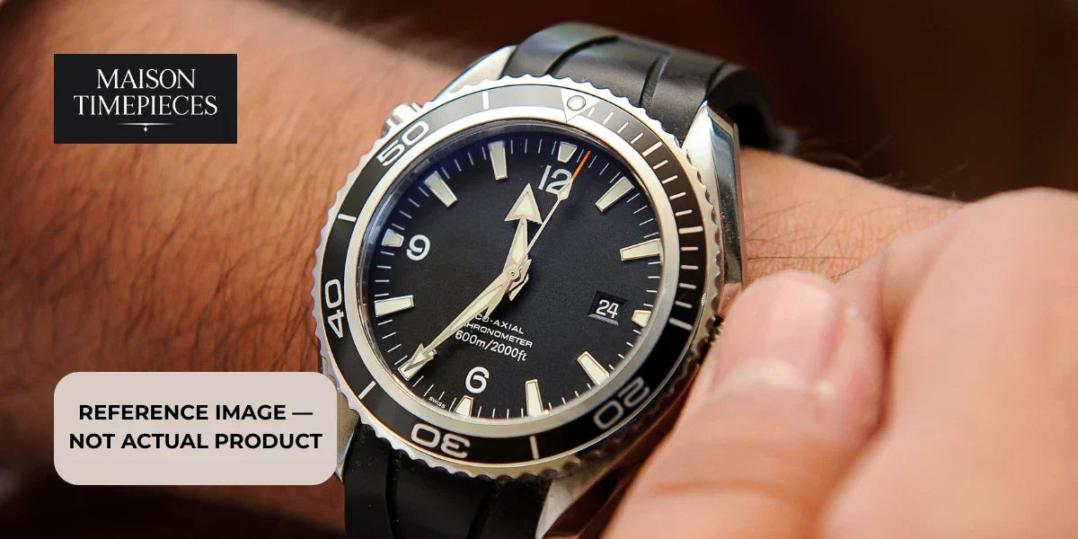 Seiko Prospex watch Singapore luxury Japanese dive sports watch with black dial and rubber strap worn on wrist 