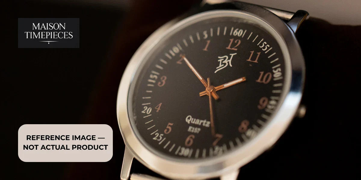 Seiko Recraft Watch Singapore vintage inspired black dial Japanese watch close up