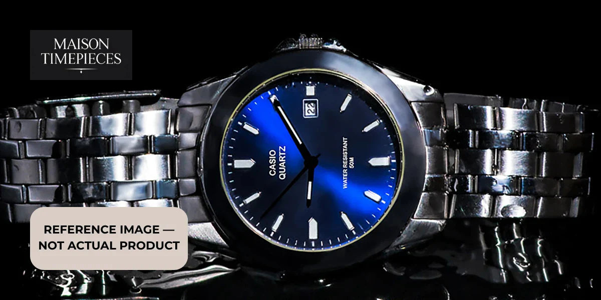 Seiko Samurai Watch Singapore blue dial stainless steel dive watch buyer guide and review image for watch collectors and enthusiasts in Singapore 