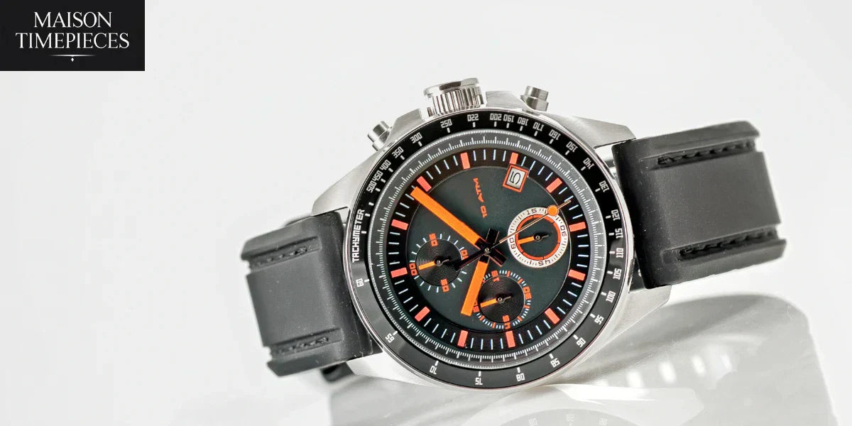 Luxury Singapore watch brand with modern chronograph design by Maison Timepieces