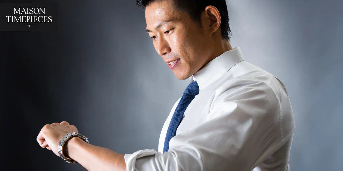 TAG Heuer Formula 1 watch worn by a professional man in business attire, showcasing sporty Swiss luxury watch design