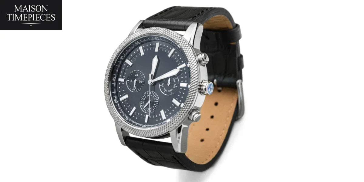 Tissot watch guide showing elegant Swiss chronograph timepiece by Maison Timepieces