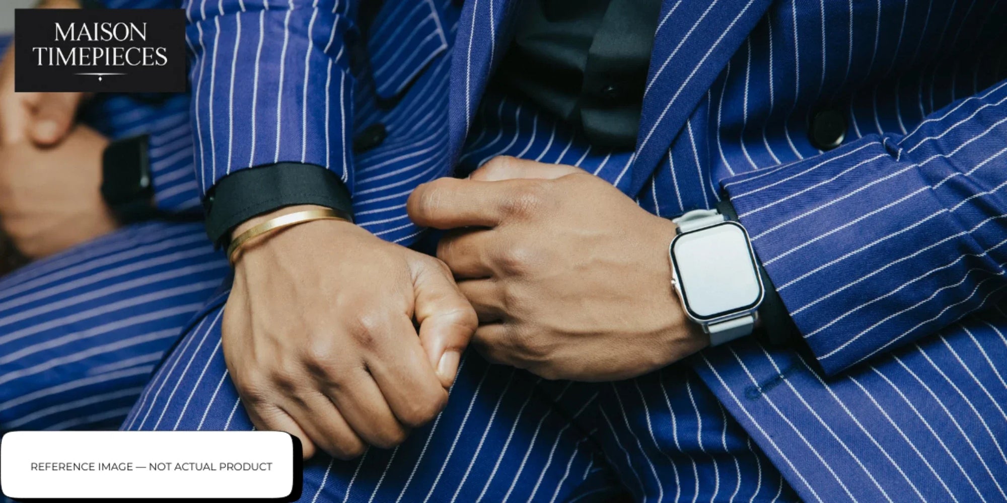 versatile watch collection singapore blue suit smart watch modern style luxury lifestyle business attire wristwear guide 