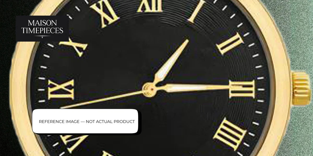 Yema watch Singapore featuring classic Roman numeral dial with gold case design